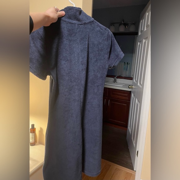 Cute TNA Aritizia Terry Cloth Dress 👗 BLUE NAVY - Picture 5 of 8